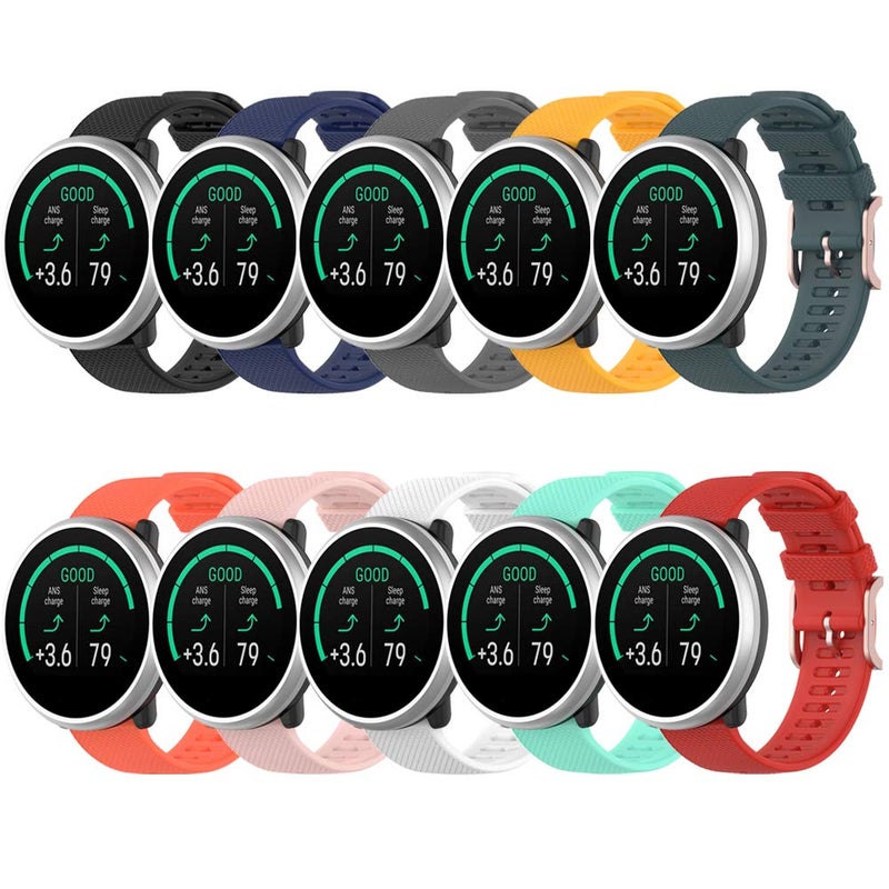 QGHXO حزام QGHXO لجهاز Polar Ignite 2، حزام بديل من السيليكون الناعم لجهاز Polar Ignite 3/ Unite/ Pacer/ Pacer Pro (بدون جهاز تتبع، أحزمة بديلة فقط) - Image 2